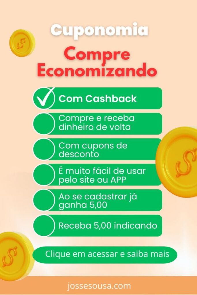 imagem explicandocom check list explicando como participar do cuponomia