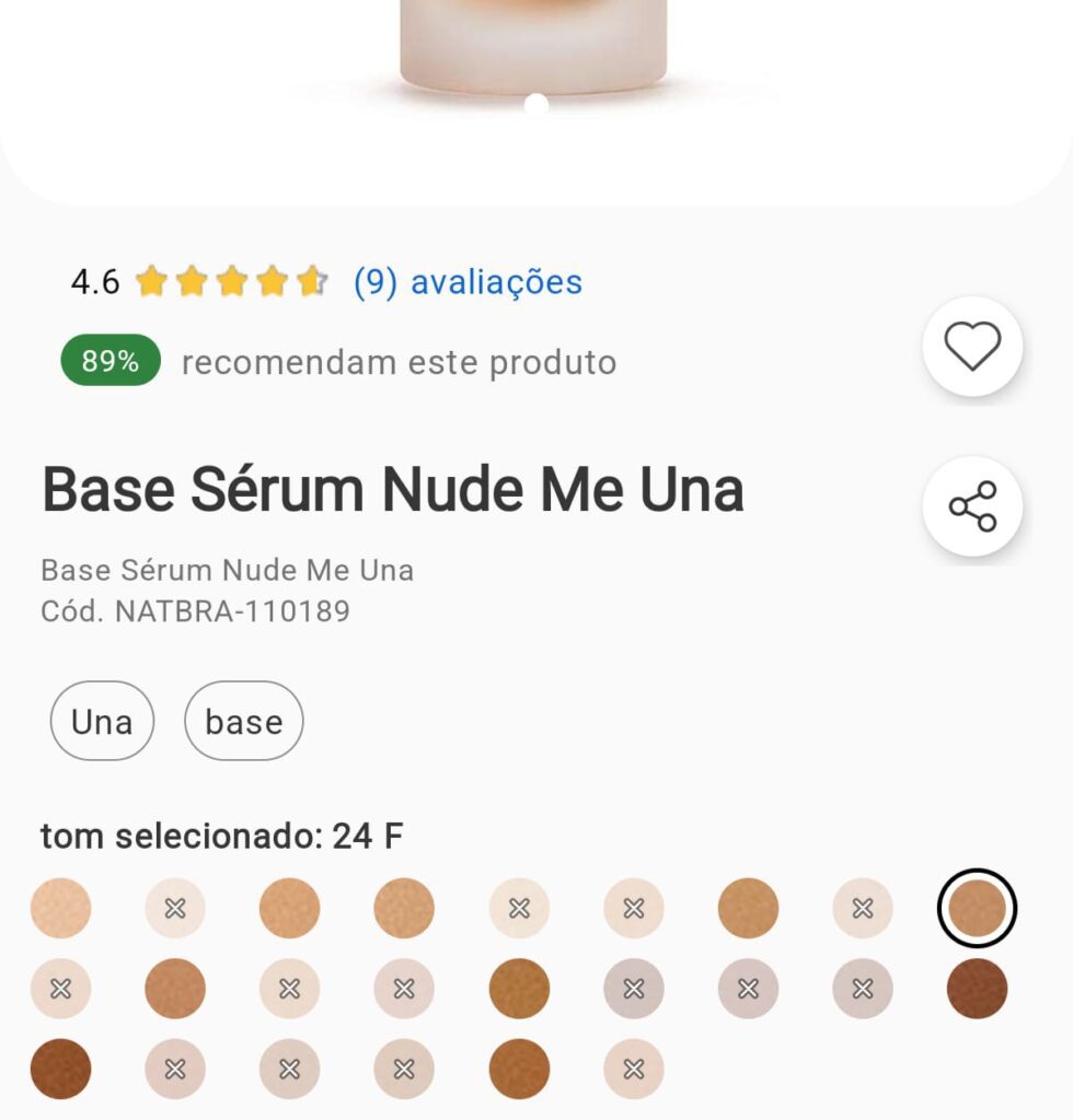imagem de paleta cores de base no braço