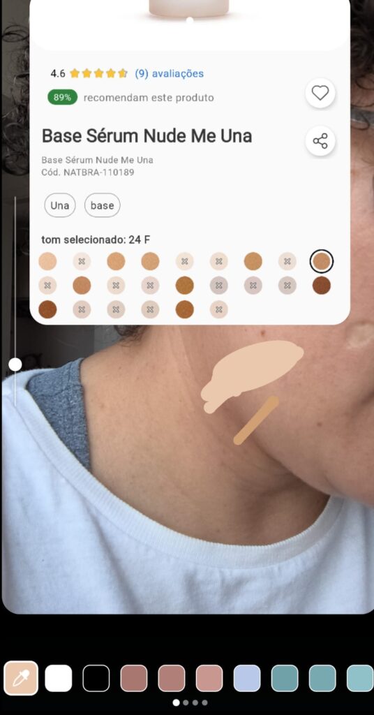 imagem do story do instagra para colher a cor da base