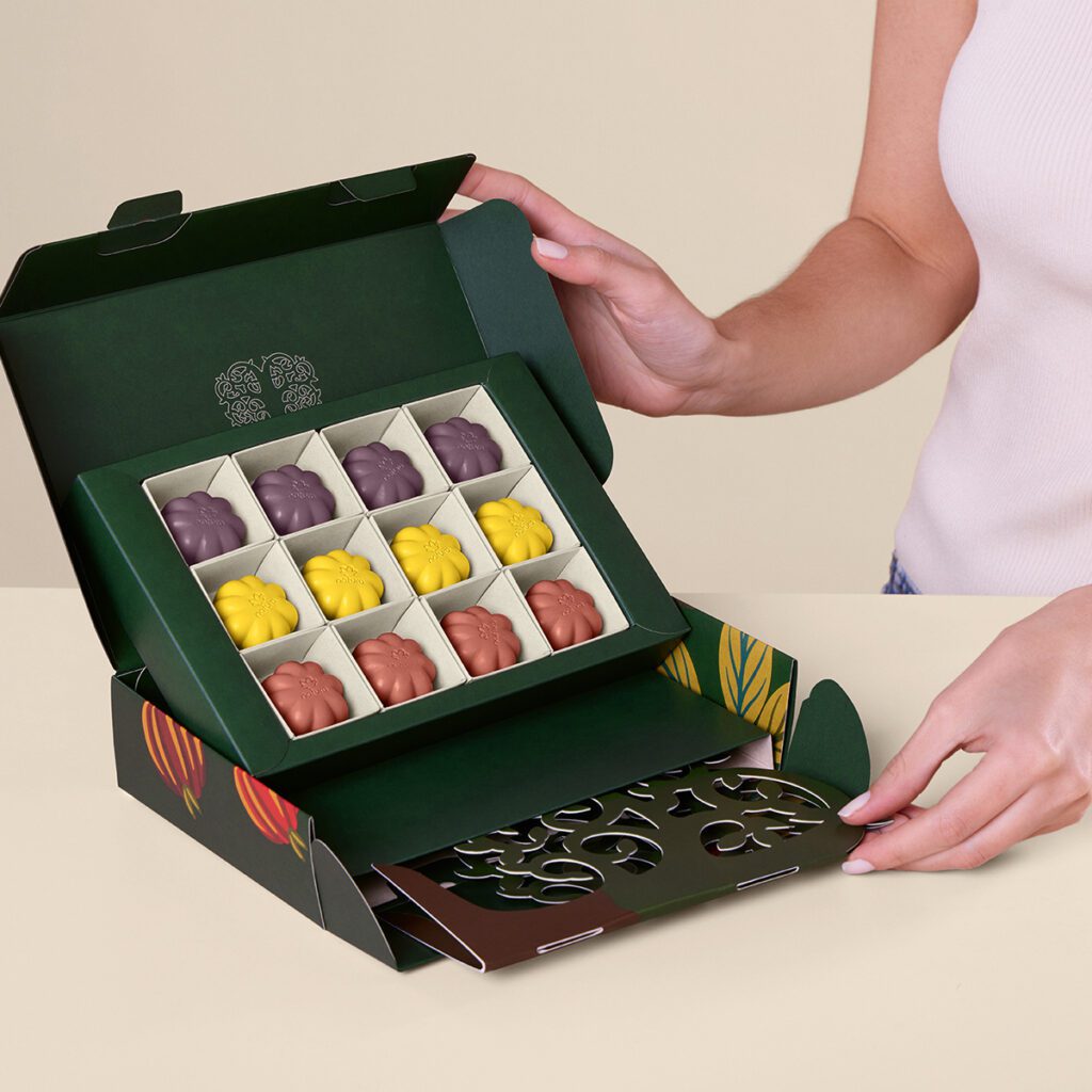 Presente Natura Ekos Árvore Colheita, caixa de sabonetes ekos