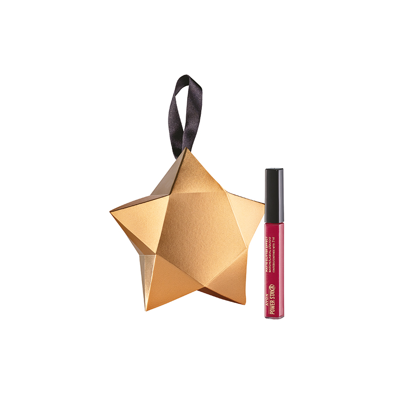 Presente Avon Batom Power Stay Brilho, batom mais linda embalagem estrela