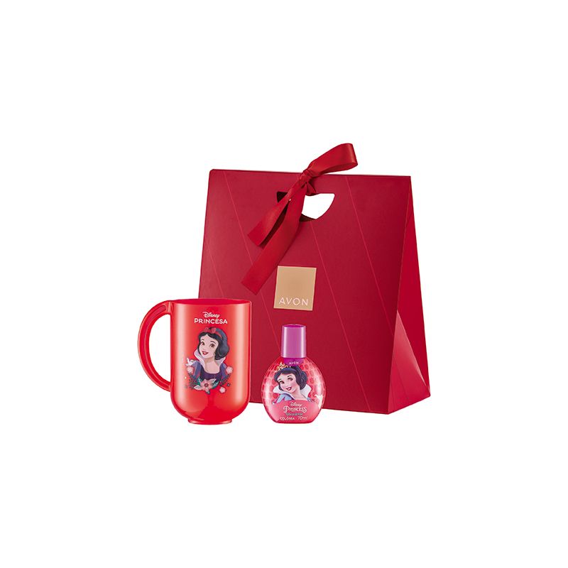 Presentes Avon Branca de Neve e Avengers, perfume mais caneca
