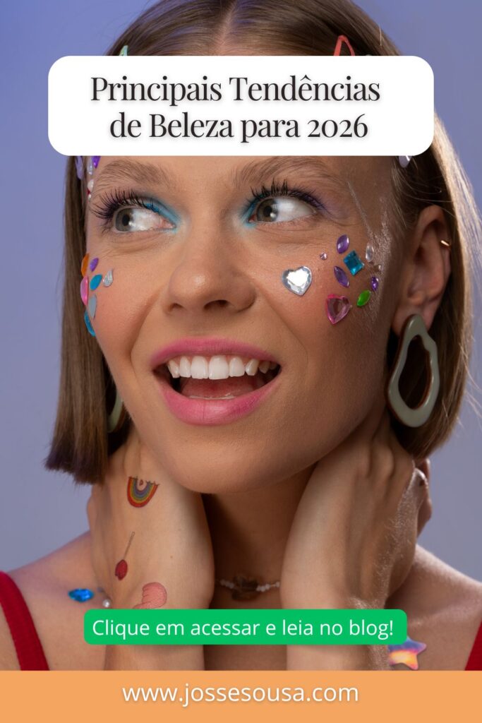 mulher com maquiagem gráfica, tendencia de beleza 2026