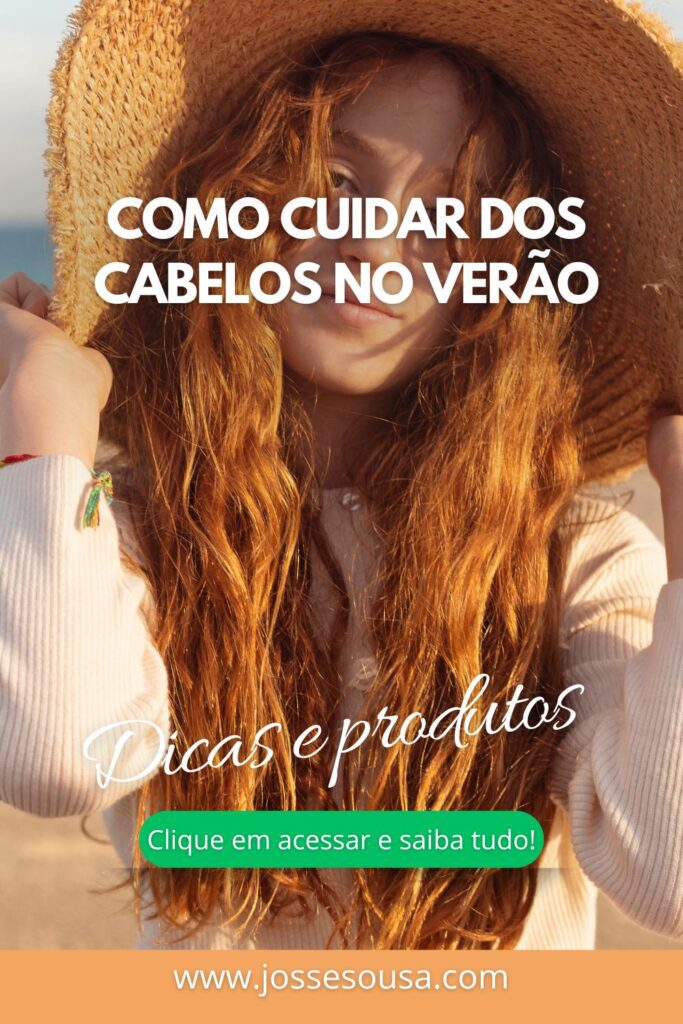 Como cuidar dos cabelos no verão, mulher ruiva usando chapéu ao sol
