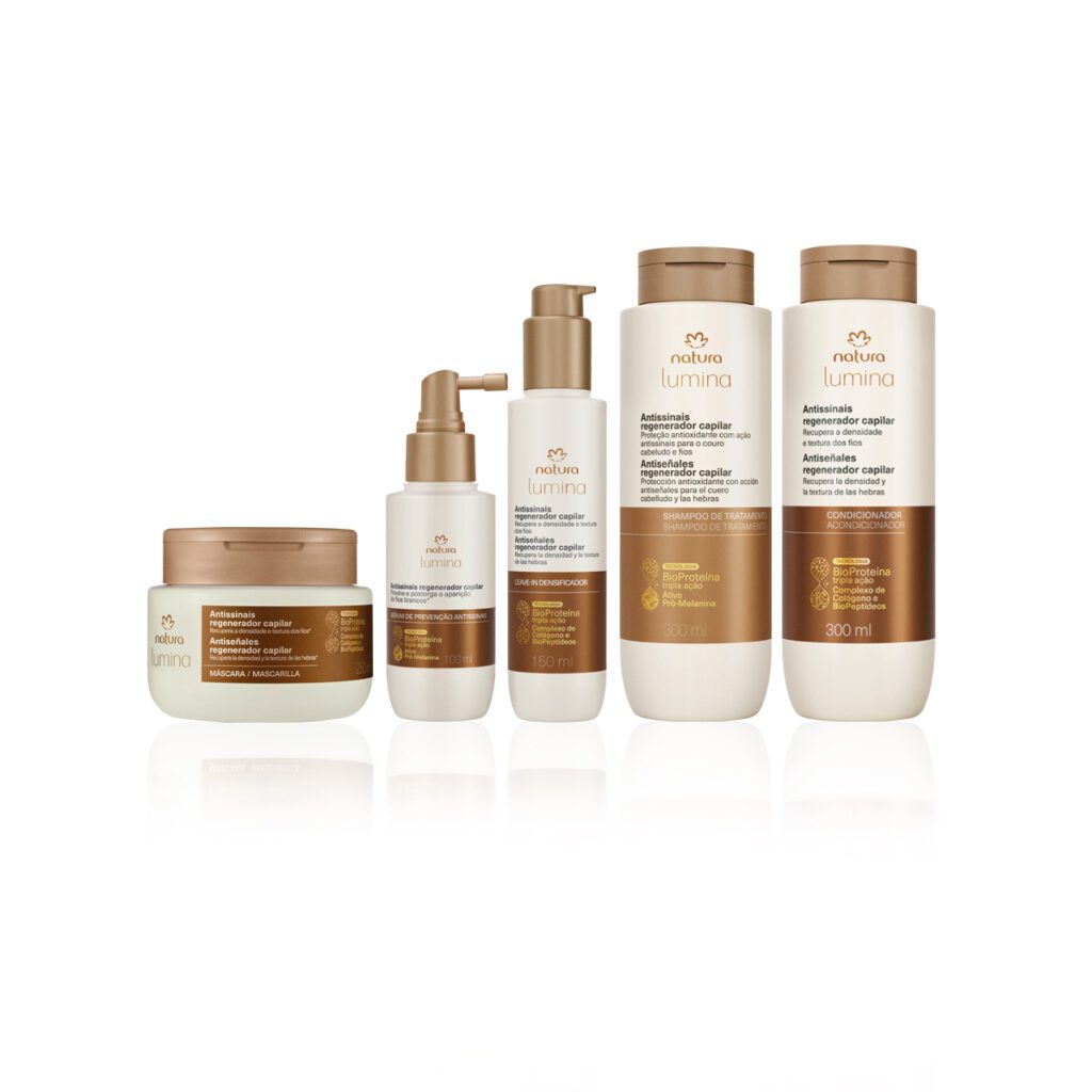 linha completa de Lumina Antissinais natura