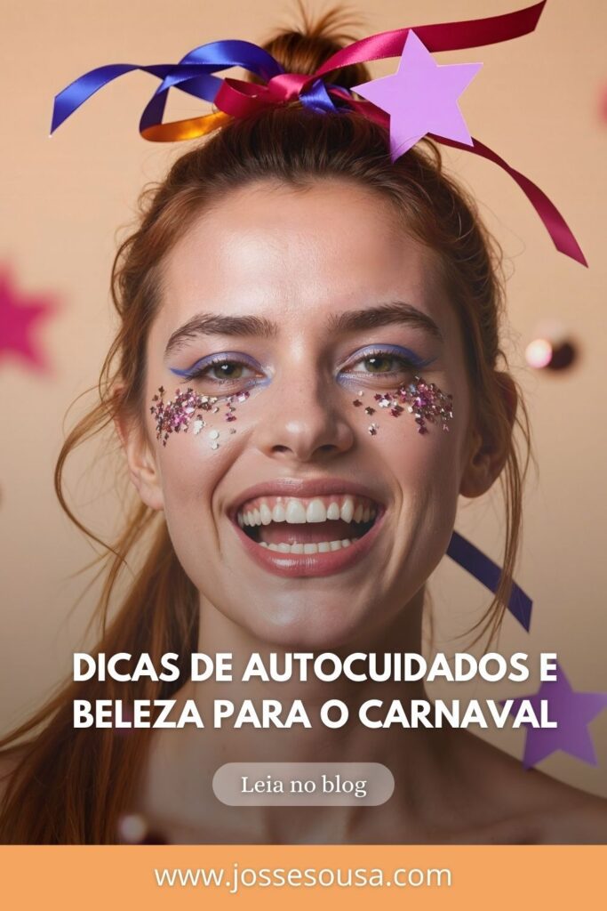 mulher com maquiagem de carnaval e imagem de carnaval