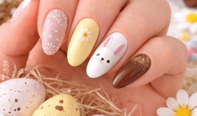Unhas Decoradas para Páscoa Simples